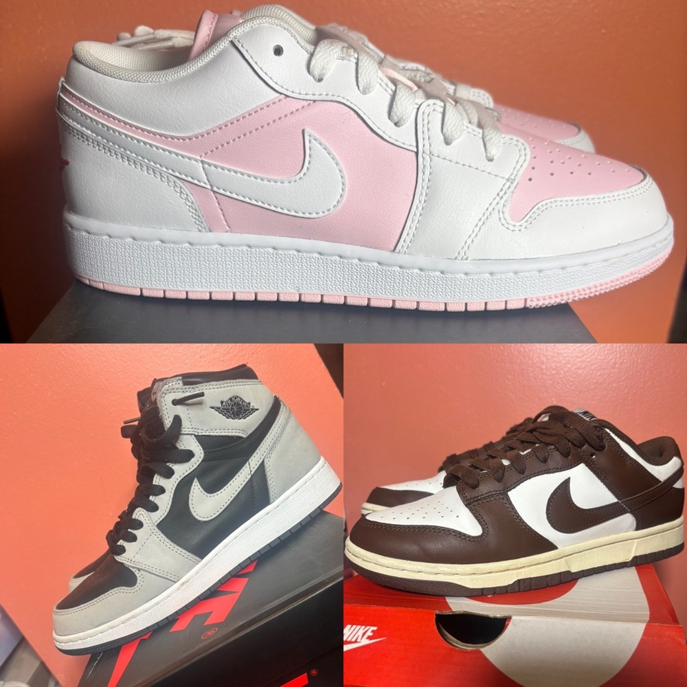 Jordan 1 high & low and Nike Dunk BUNDLE SEE DESCRIPTION FOR SIZES